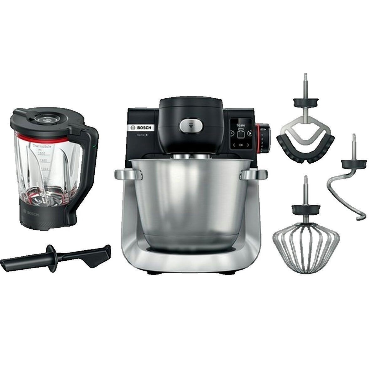 BOSCH Robot multifonction Bosch Serie 6 MUMS6ZS17 1600 W 5,5 L noir - acier inoxydable