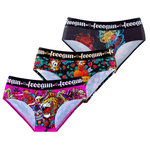 FREEGUN Lot de 3 culottes fille Hardy. Coloris disponibles : Orange