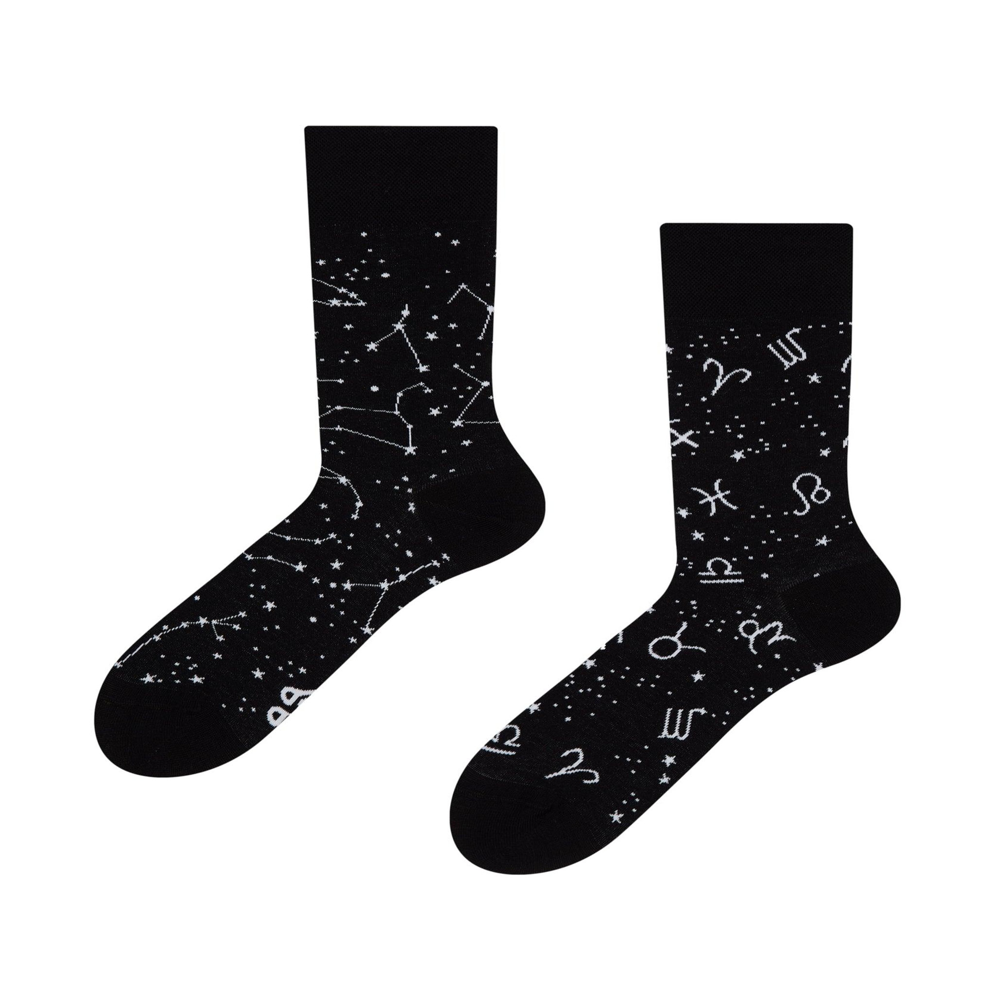 DEDOLES Chaussettes signes du zodiaque. Coloris disponibles : Noir
