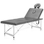 Voir la diapositive 4 : VIDAXL Table de massage 4 zones Cadre en aluminium Anthracite 186x68cm