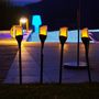Voir la diapositive 2 : Lumisky Lot de 4 torches solaires FARELY Noir Plastique H80 cm