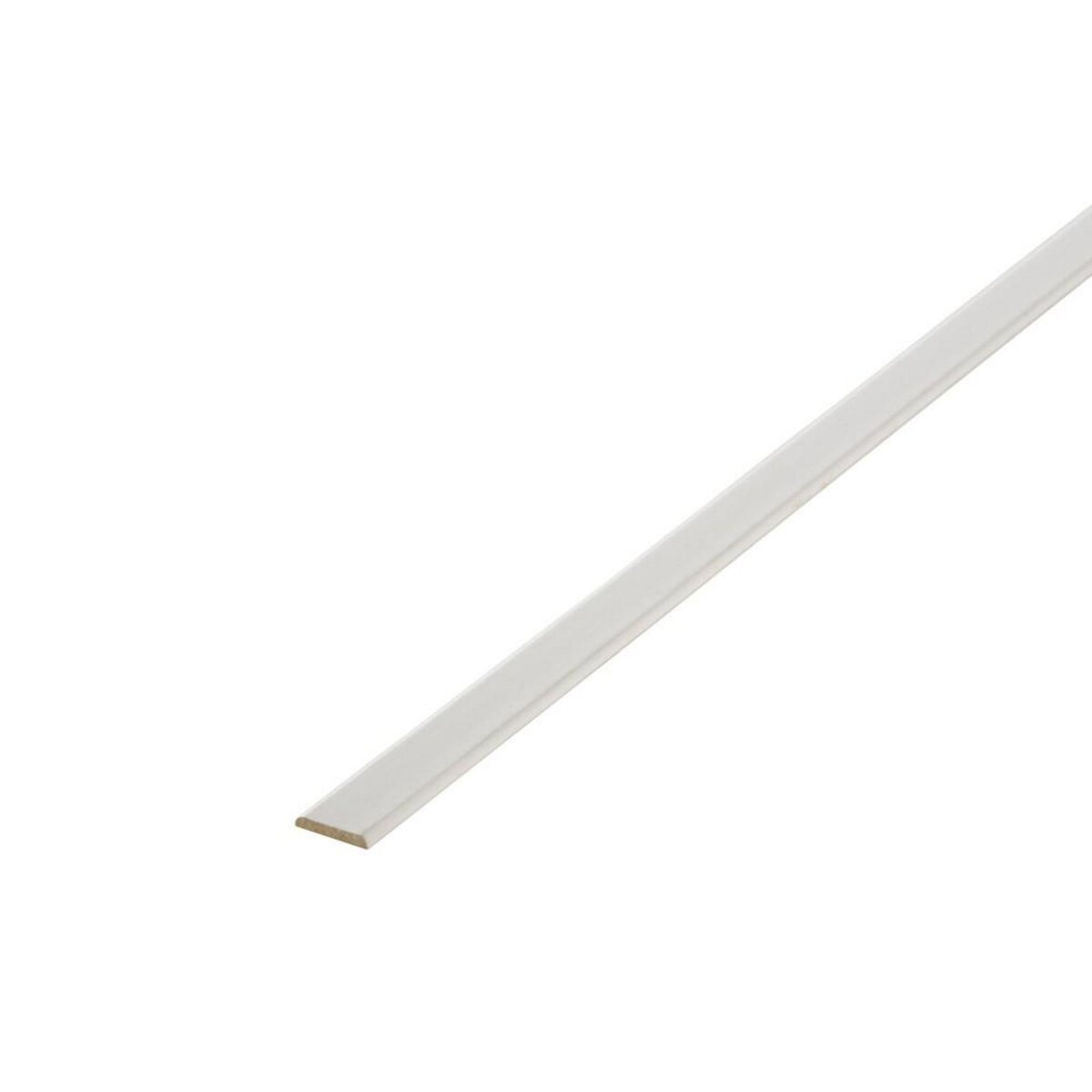 CENTRALE BRICO Champlat médium (MDF) 2 arrondis blanc, 4 x 28 mm, L. 2.44 m