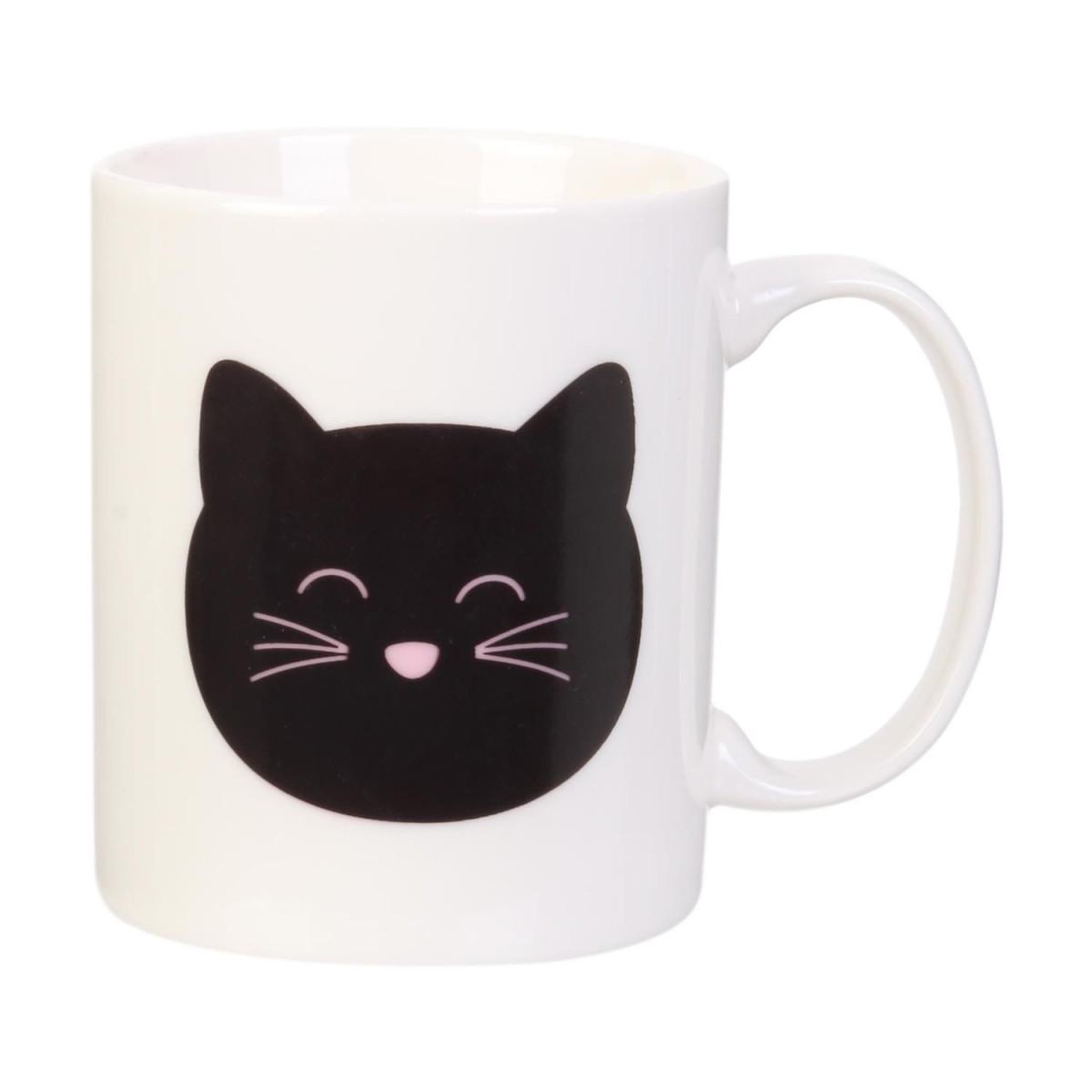 The concept Factory Mug magique en céramique  chat  35cl blanc