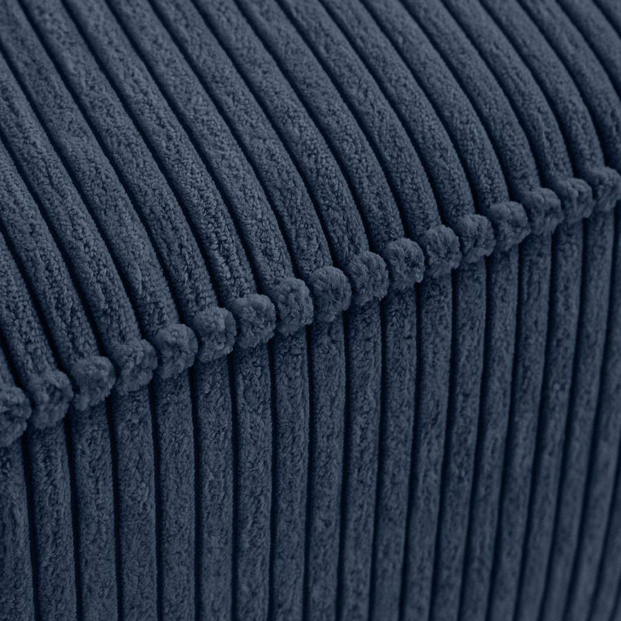 Voir la diapositive 5 : BEST MOBILIER Charlie - pouf - pieds hauts - en velours côtelé