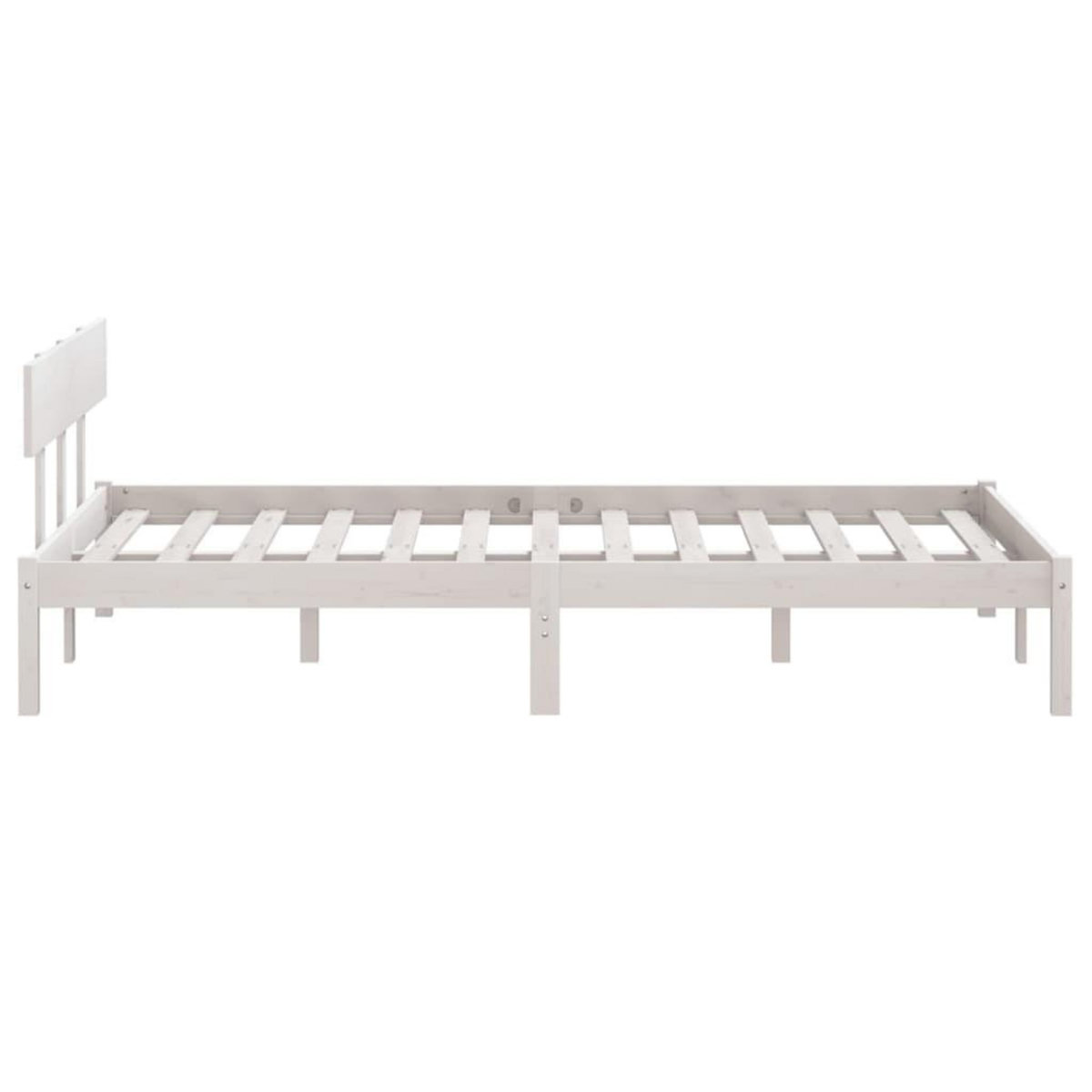 VIDAXL Cadre de lit sans matelas blanc bois massif 160x200 cm