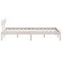 Voir la diapositive 5 : VIDAXL Cadre de lit sans matelas blanc bois massif 160x200 cm