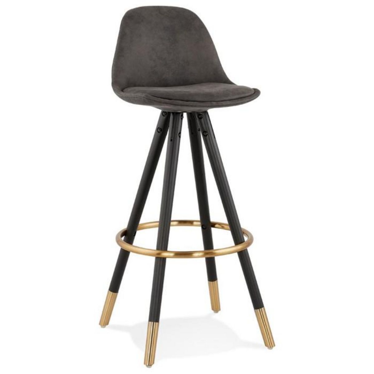Paris Prix Tabouret de Bar  Krill  97cm Gris Foncé & Noir