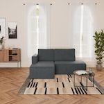 BEST MOBILIER Topaze - canapé d'angle gauche 4 places convertible avec coffre en velours côtelé. Coloris disponibles : Bleu, Vert, Gris, Noir, Beige, Orange