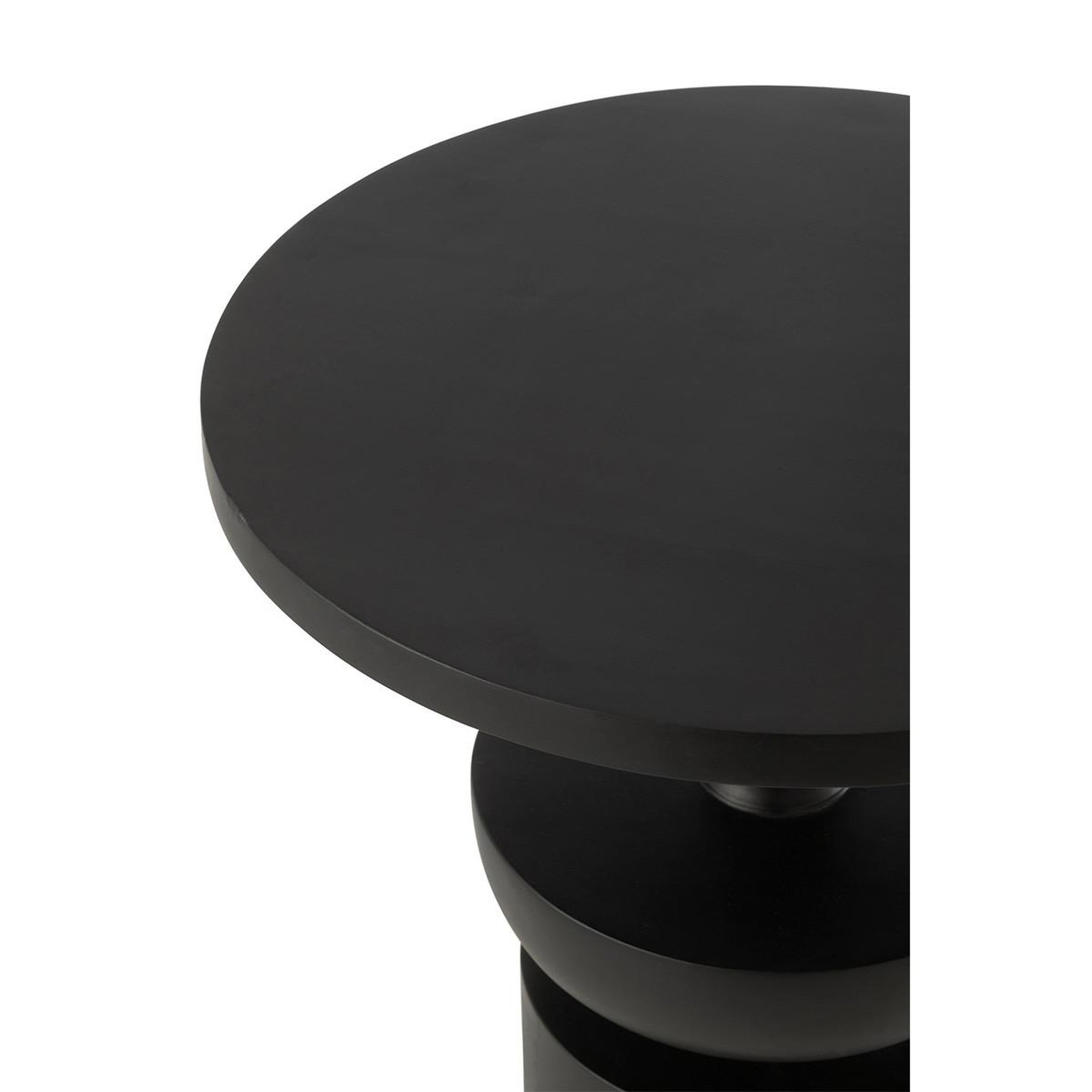 Voir la diapositive 2 : J-LINE Table d'appoint en bois  goa  48cm noir
