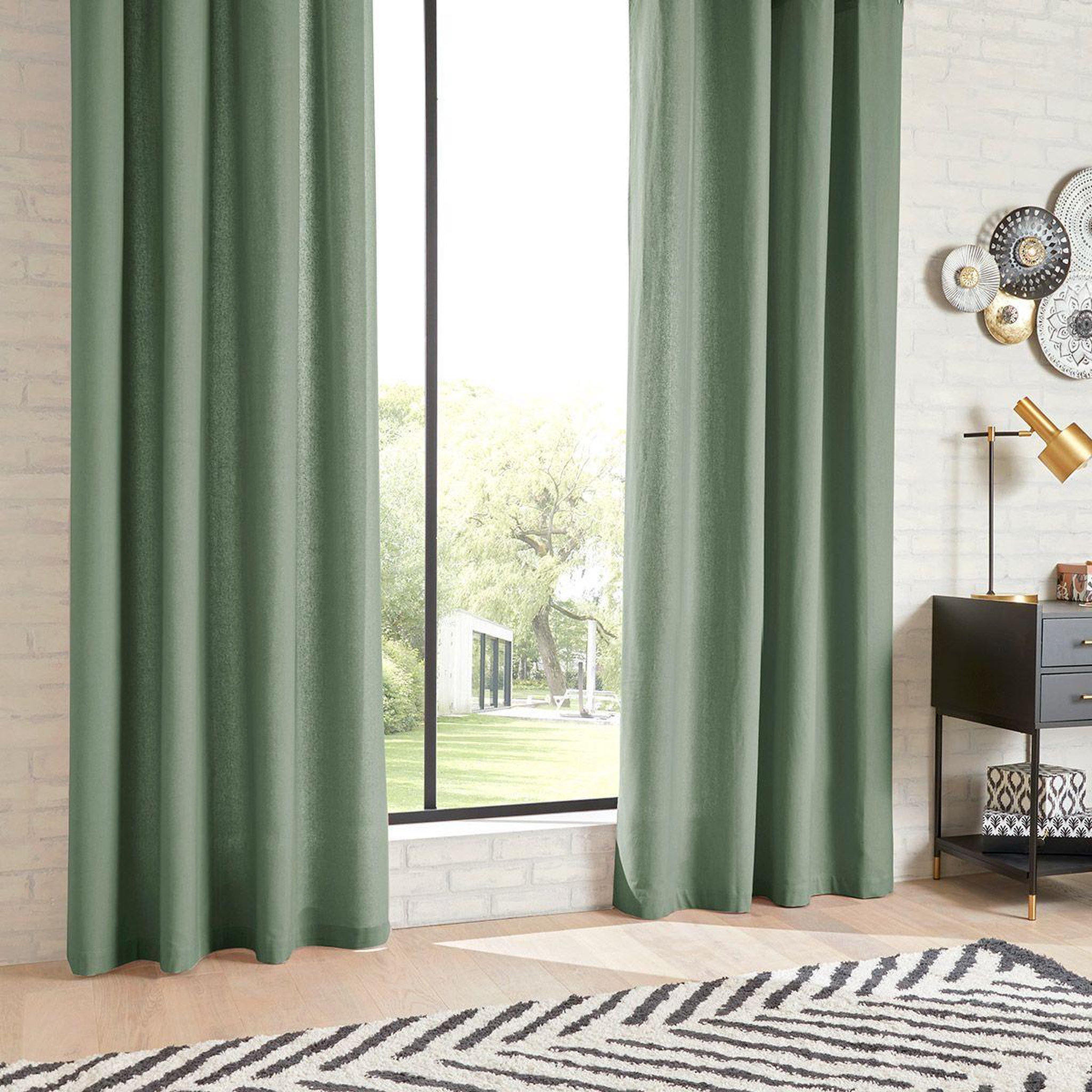 ATMOSPHERA Rideau à oeillets  everly  135x240cm vert céladon