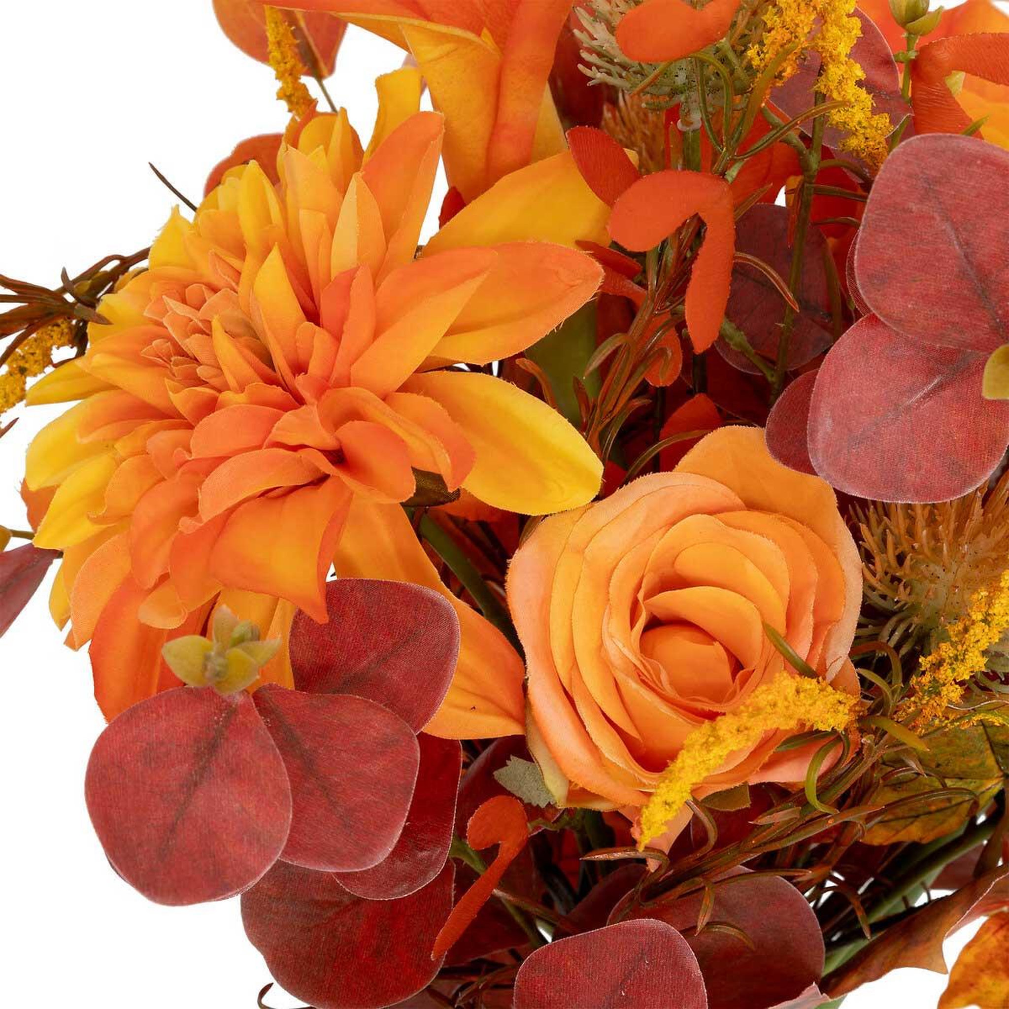 Voir la diapositive 2 : ATMOSPHERA Bouquet artificiel automnal  james  55cm orange