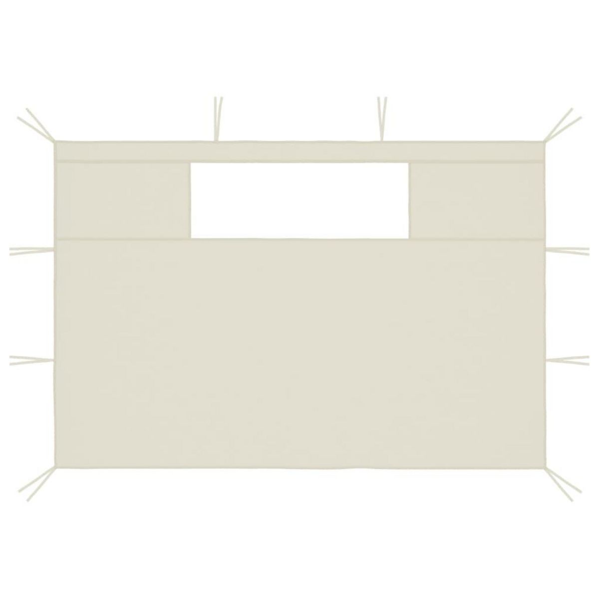 VIDAXL Parois laterales de belvedere avec fenetres 2 pcs Creme