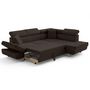 Voir la diapositive 3 : BEST MOBILIER Lisbona - canapé d'angle droit 5 places convertible avec têtières en velours côtelé
