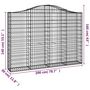 Voir la diapositive 6 : VIDAXL Panier de gabions arque 200x30x140/160 cm Fer galvanise
