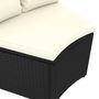 Voir la diapositive 5 : VIDAXL Canapes de jardin 2 pcs avec coussins Resine tressee Noir