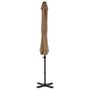 Voir la diapositive 3 : VIDAXL Parasol de jardin avec base portable taupe