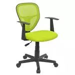 idimex chaise de bureau pour enfant studio fauteuil pivotant et ergonomique avec accoudoirs, siège à roulettes hauteur réglable, mesh vert