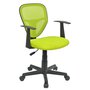 IDIMEX Chaise de bureau pour enfant STUDIO fauteuil pivotant et ergonomique avec accoudoirs, siège à roulettes hauteur réglable, mesh vert