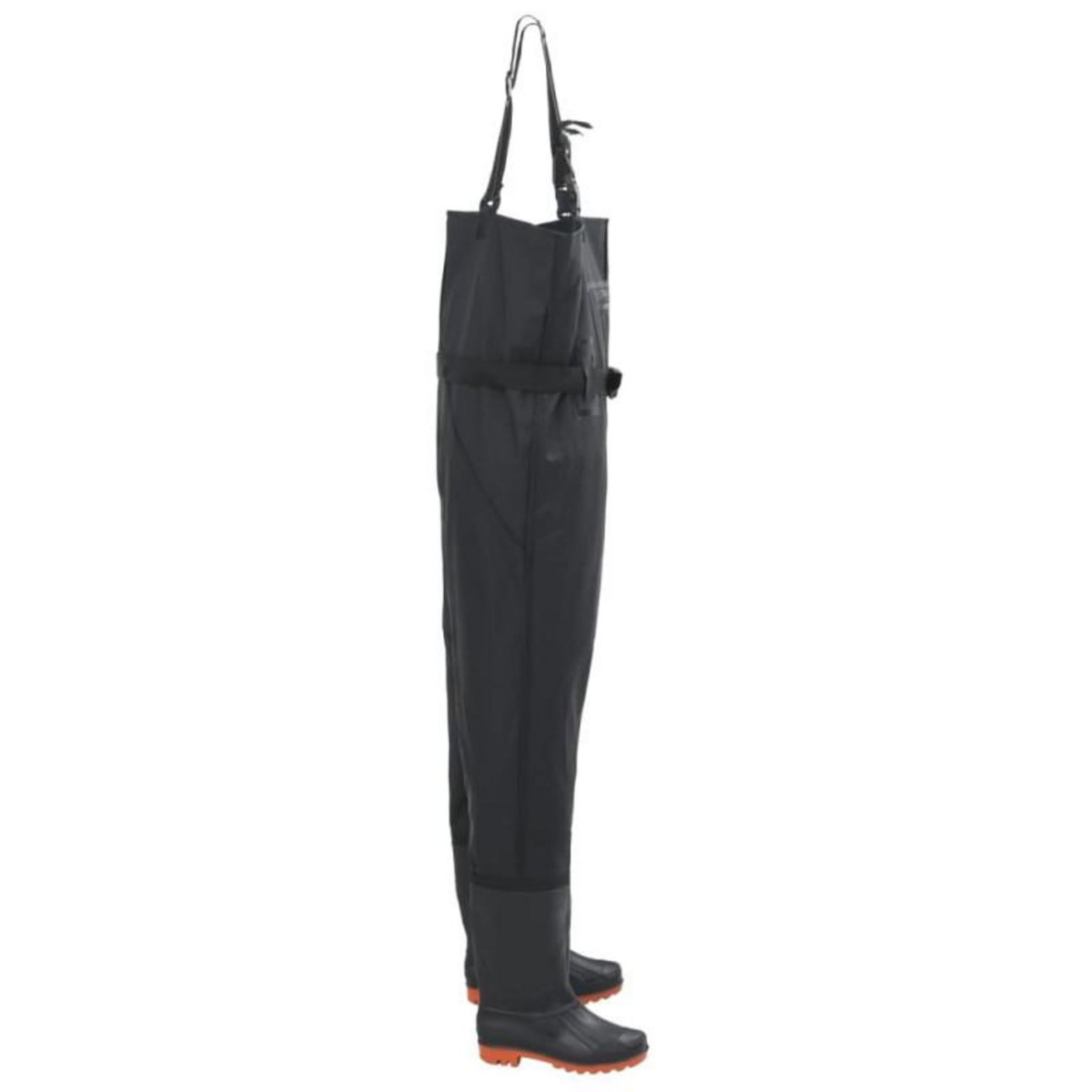 VIDAXL Cuissardes avec bottes et ceinture noir taille 38