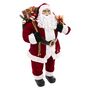 Voir la diapositive 1 : ATMOSPHERA Père Noël velours rouge h120cm