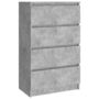 Voir la diapositive 2 : VIDAXL Buffet Gris beton 60x35x98,5 cm Bois d'ingenierie
