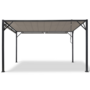 Voir la diapositive 4 : ID MARKET Pergola édition luxe lames orientables 3x4 M et 4 stores taupe