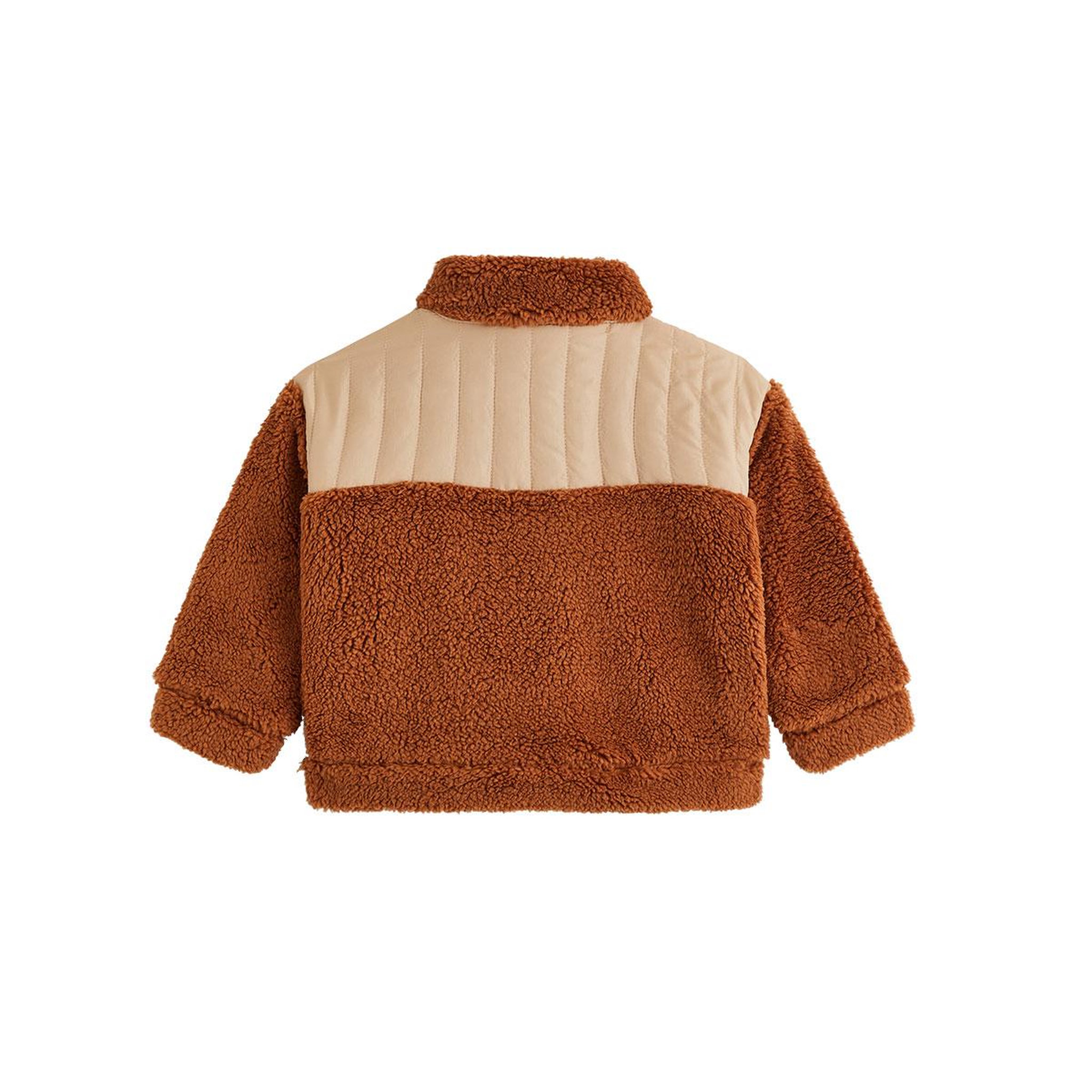Voir la diapositive 2 : PETIT BEGUIN Veste enfant en sherpa moka