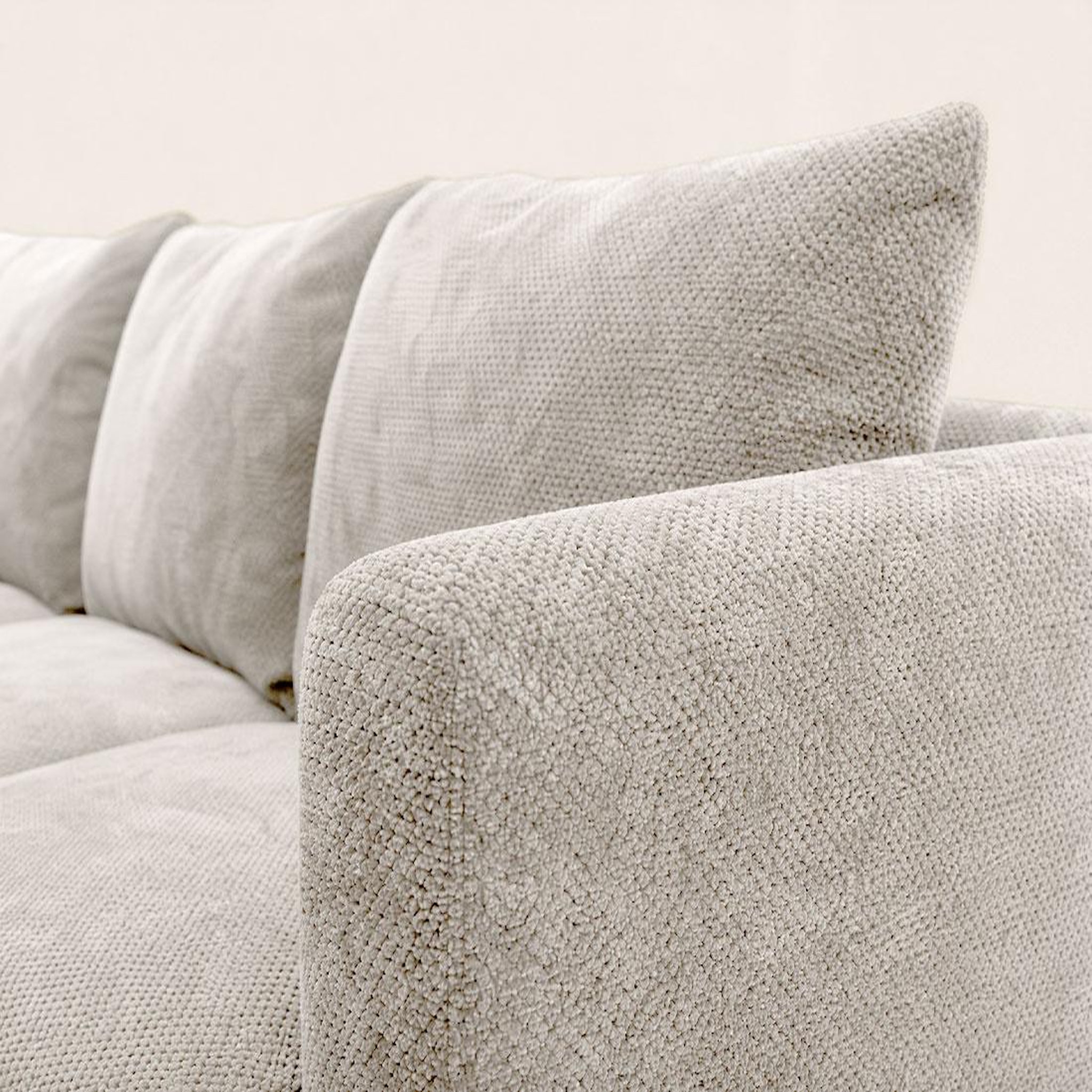 Voir la diapositive 4 : BEST MOBILIER Gabin - canapé d'angle gauche 5 places en velours texturé