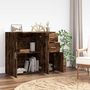 Voir la diapositive 3 : VIDAXL Buffet Chene fume 91x29,5x75 cm Bois d'ingenierie