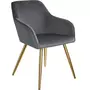 tectake 8 Chaises MARILYN Effet Velours Style Scandinave