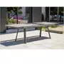 DCB GARDEN Table de jardin - 10/12 places - Aluminium/céramique - Gris - STOCKHOLM