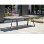 Voir la diapositive 2 : DCB GARDEN Table de jardin - 10/12 places - Aluminium/céramique - Gris - STOCKHOLM