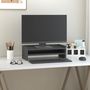 Voir la diapositive 3 : VIDAXL Support de moniteur Gris 50x24x16 cm Bois de pin solide