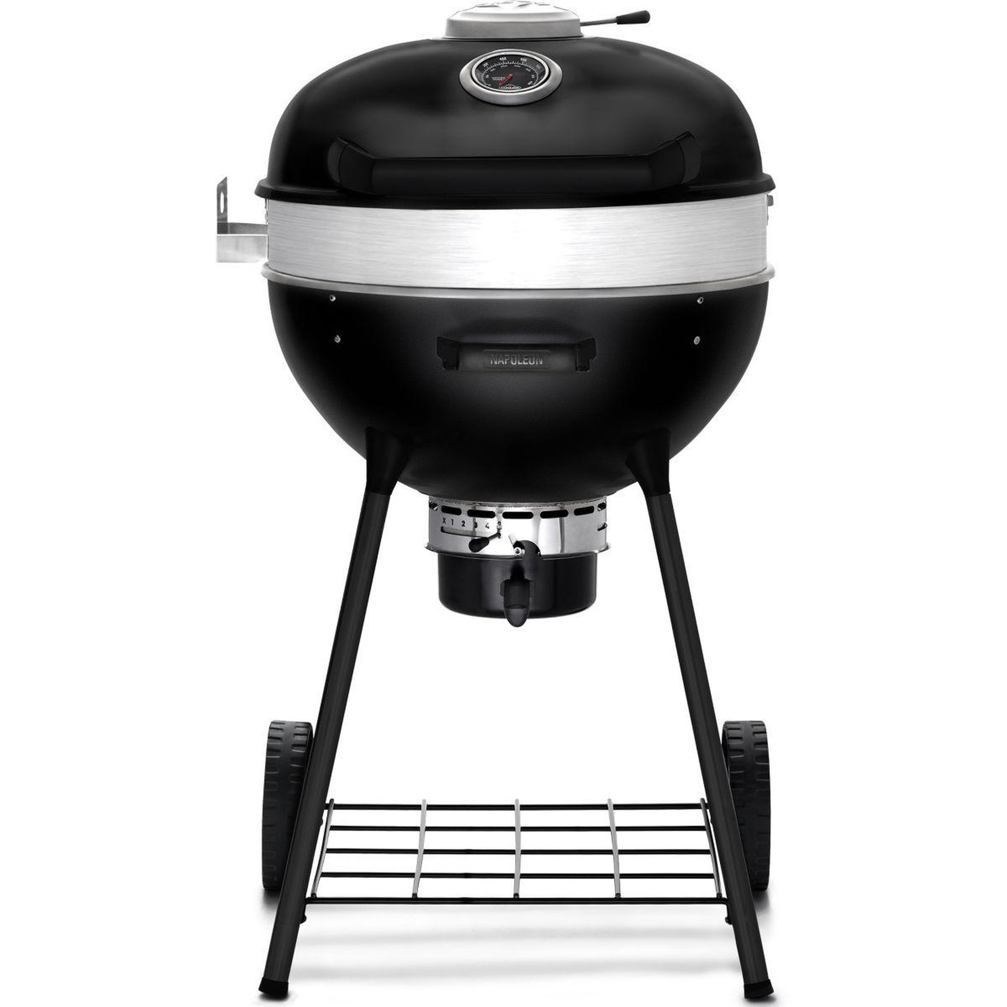 Voir la diapositive 4 : NAPOLEON Barbecue charbon pack kettel pro 57cm noit mat + plancha