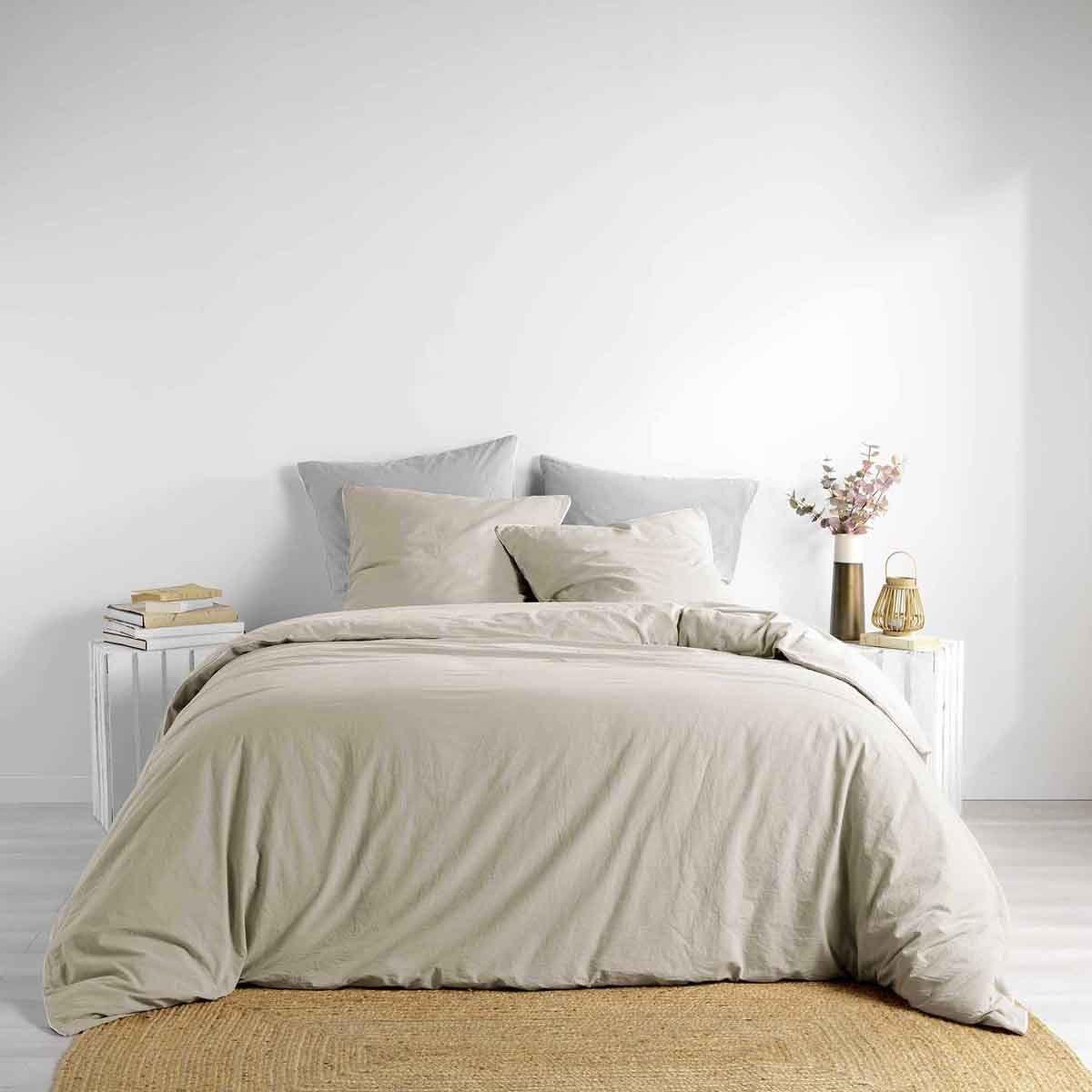 Voir la diapositive 4 : Douceur d'Intérieur Parure de lit 3 pièces  linette  260x240cm lin