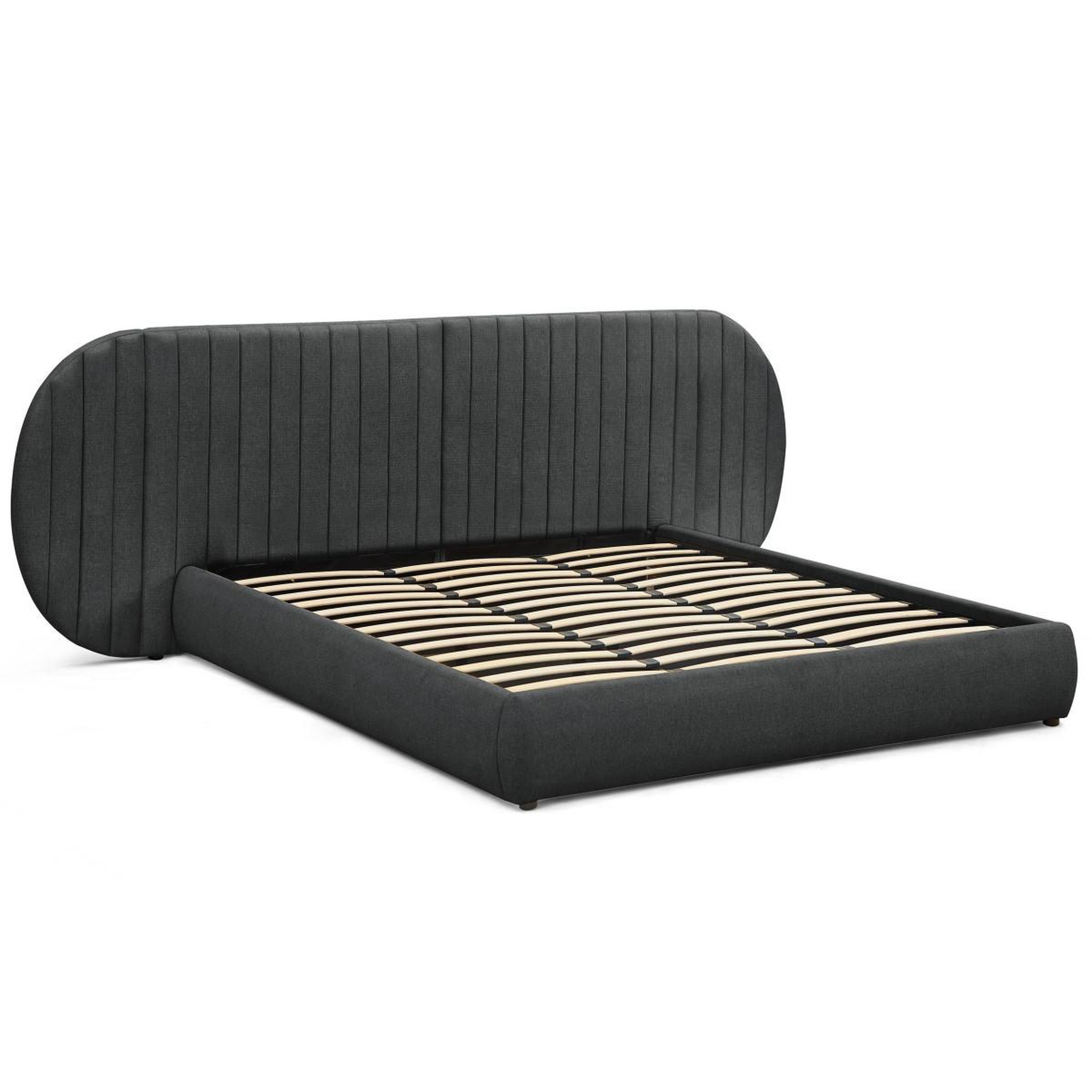 Paris Prix Lit coffre tête de lit modulable  comfy  180x200cm gris foncé