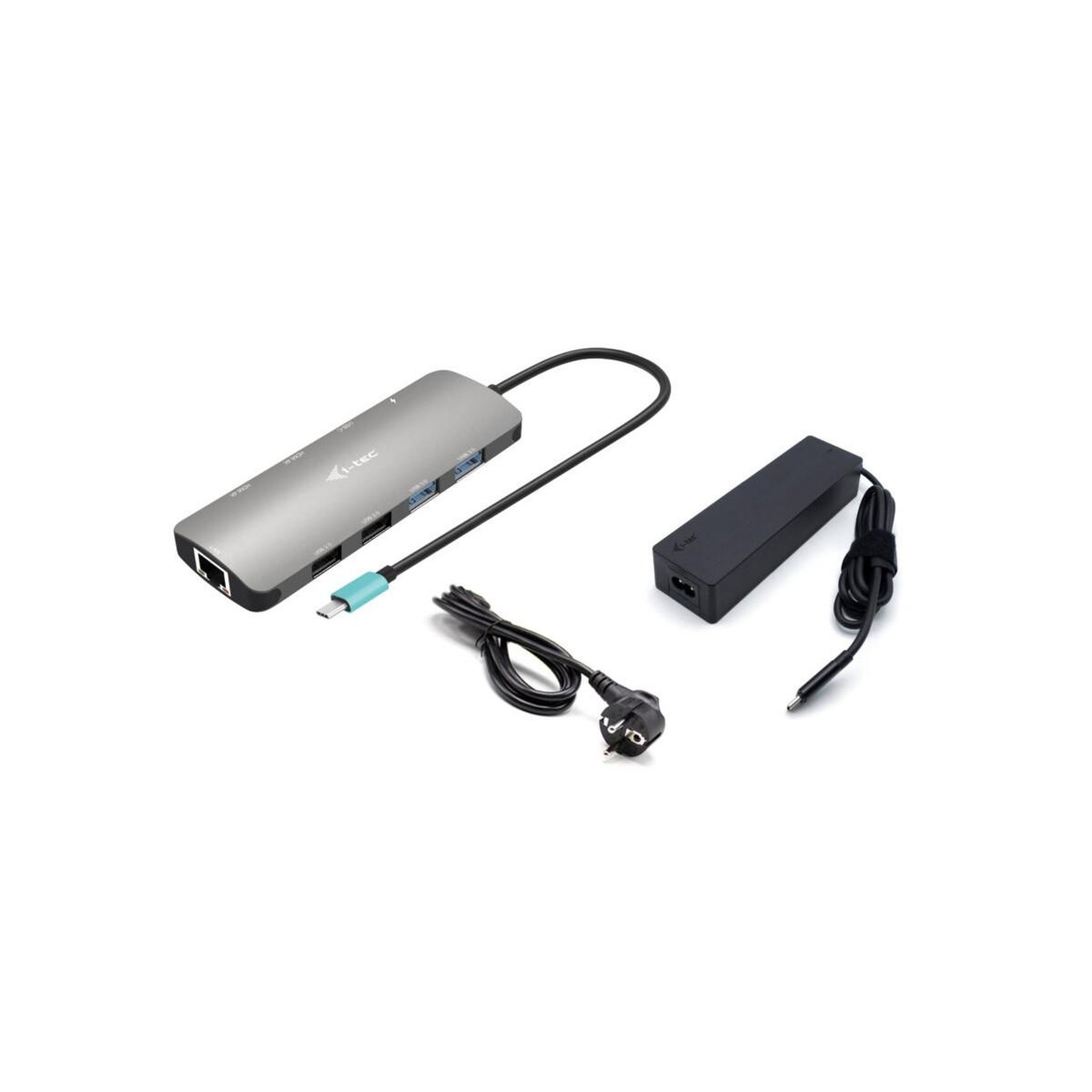 Voir la diapositive 2 : I-TEC I-tec metal usb-c nano 2x display docking station with pd 100 w + charger 100w
