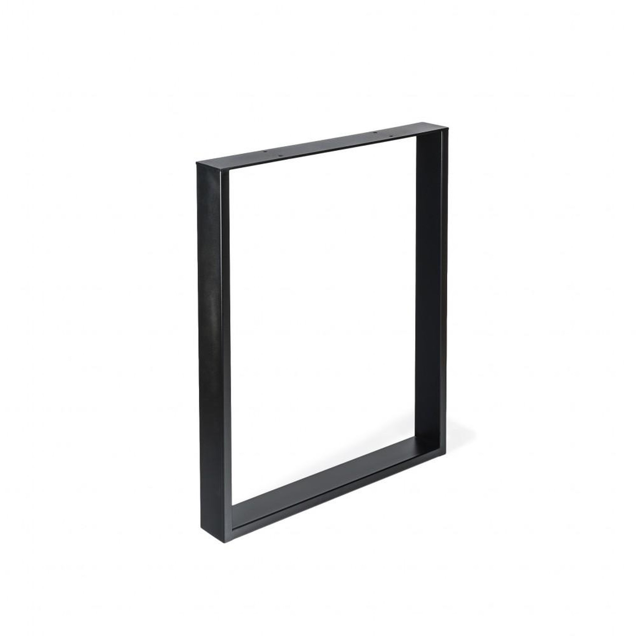 CENTRALE BRICO Pied meuble rectangle REI fixe métal brut noir