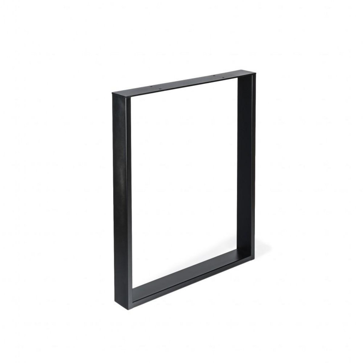 CENTRALE BRICO Pied meuble rectangle REI fixe métal brut noir