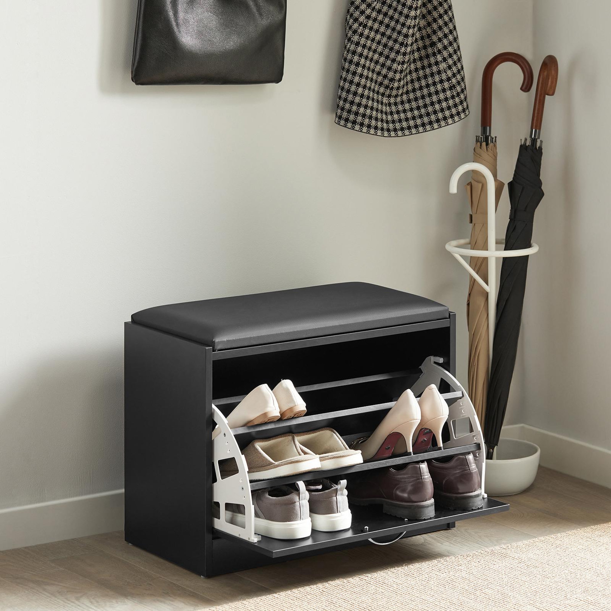 Voir la diapositive 2 : SOBUY SoBuy - Banc de Rangement à Chaussures avec Un Tiroir - Minimaliste - FSR16