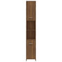 Voir la diapositive 3 : VIDAXL Armoire de bain Chene marron 30x30x183,5 cm Bois d'ingenierie