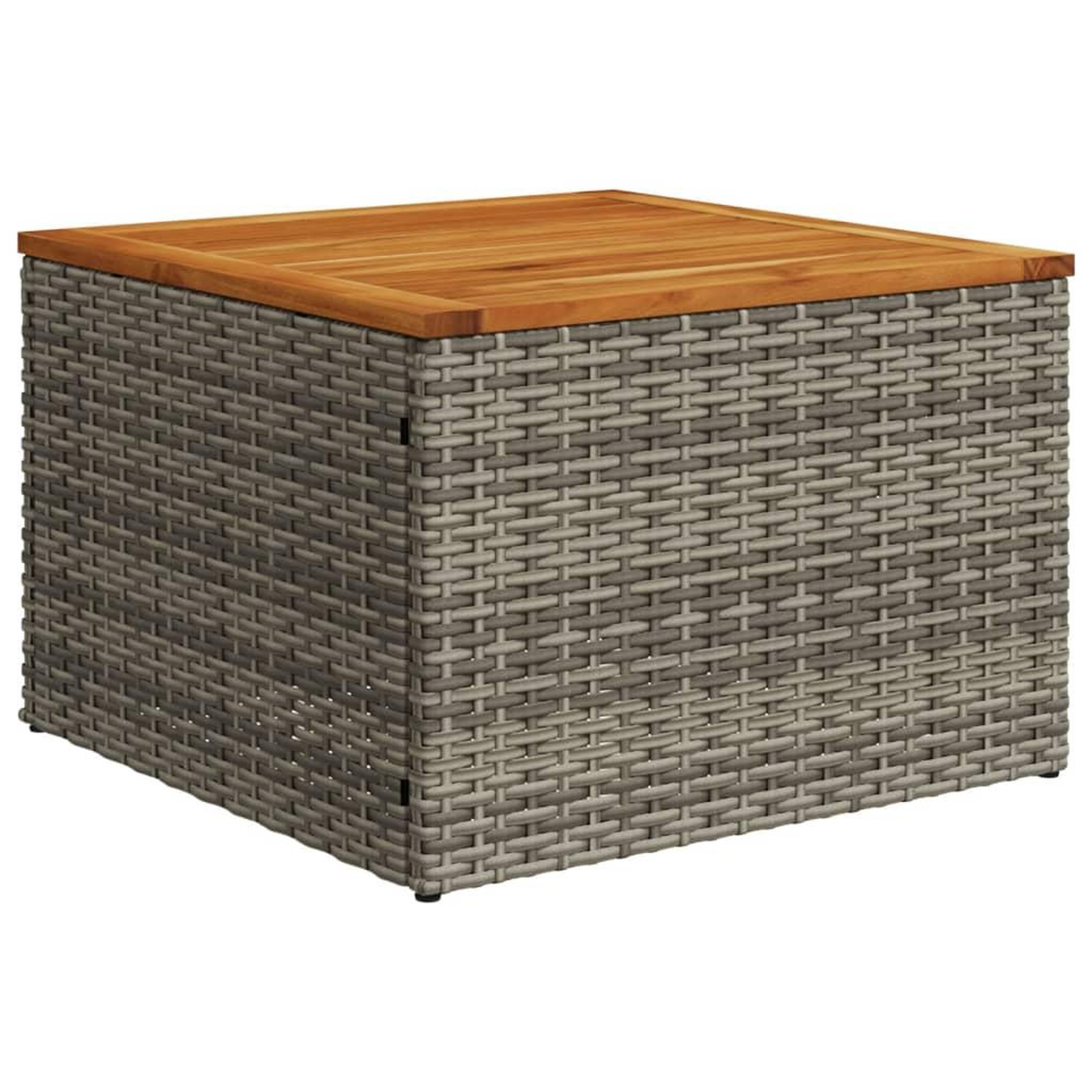 Voir la diapositive 4 : VIDAXL Salon de jardin avec coussins 5 pcs gris resine tressee acacia