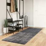 VIDAXL Tapis HUARTE a poils courts doux et lavable anthracite 80x250cm