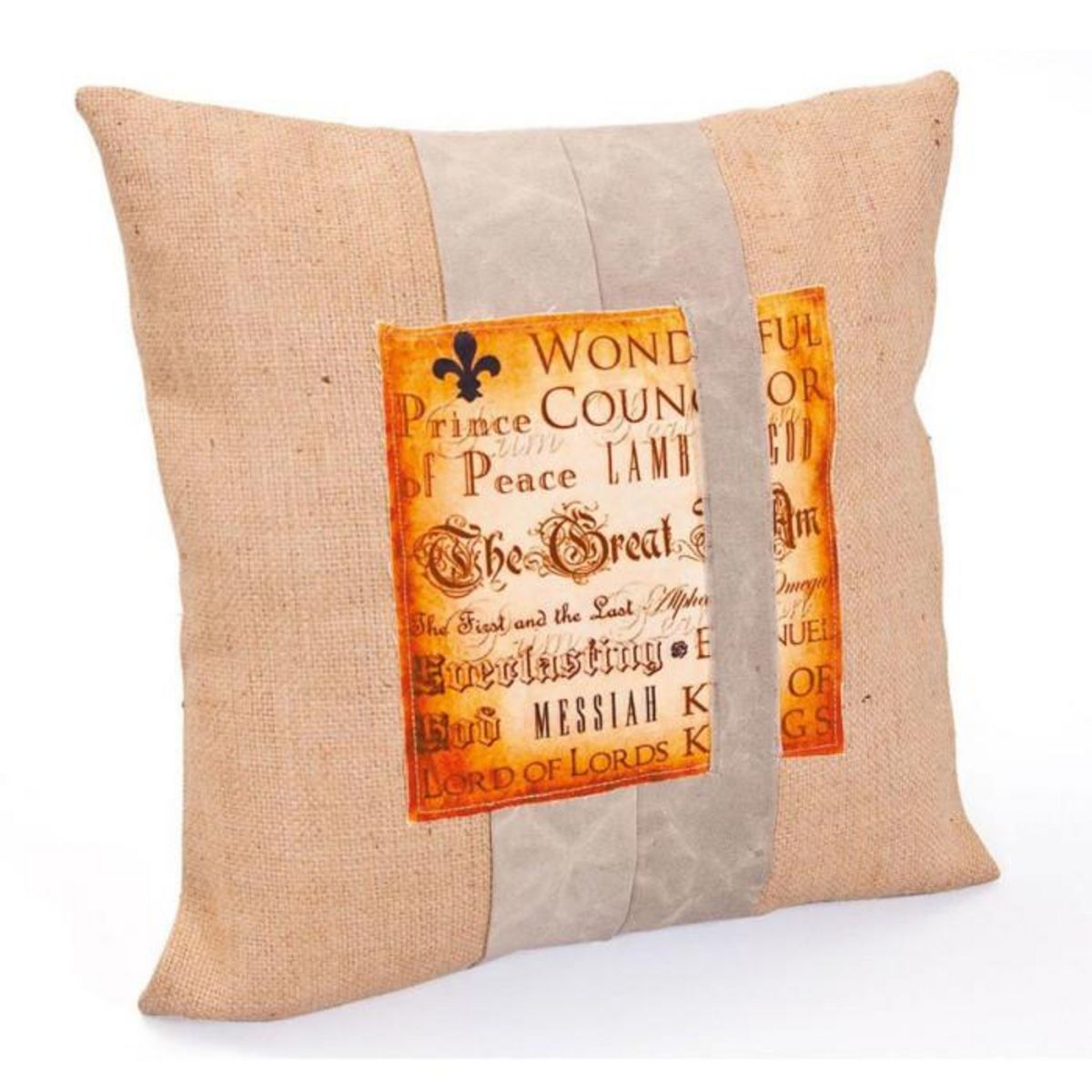 Paris Prix Coussin Déco Vintage Jute  Lord  45x45cm Naturel