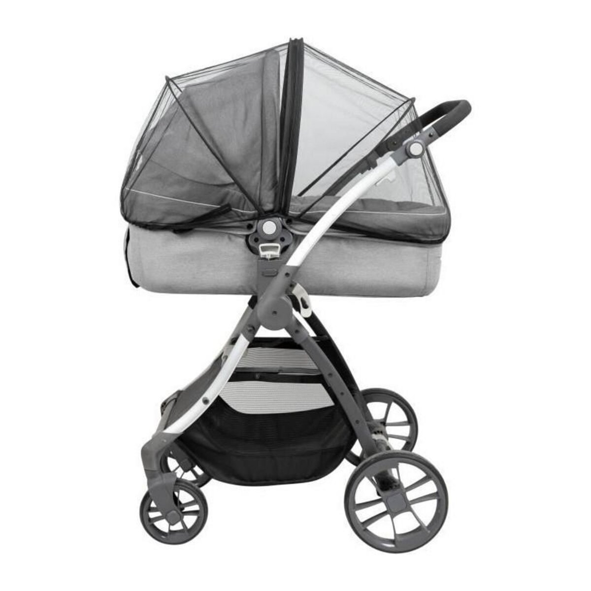 TINEO Moustiquaire pour poussette TINEO ALL INCLUSIVE - Ouverture facile avec zip - Poche rangement incluse