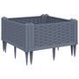 Voir la diapositive 2 : VIDAXL Jardiniere avec piquets bleu gris 42,5x42,5x28,5 cm PP