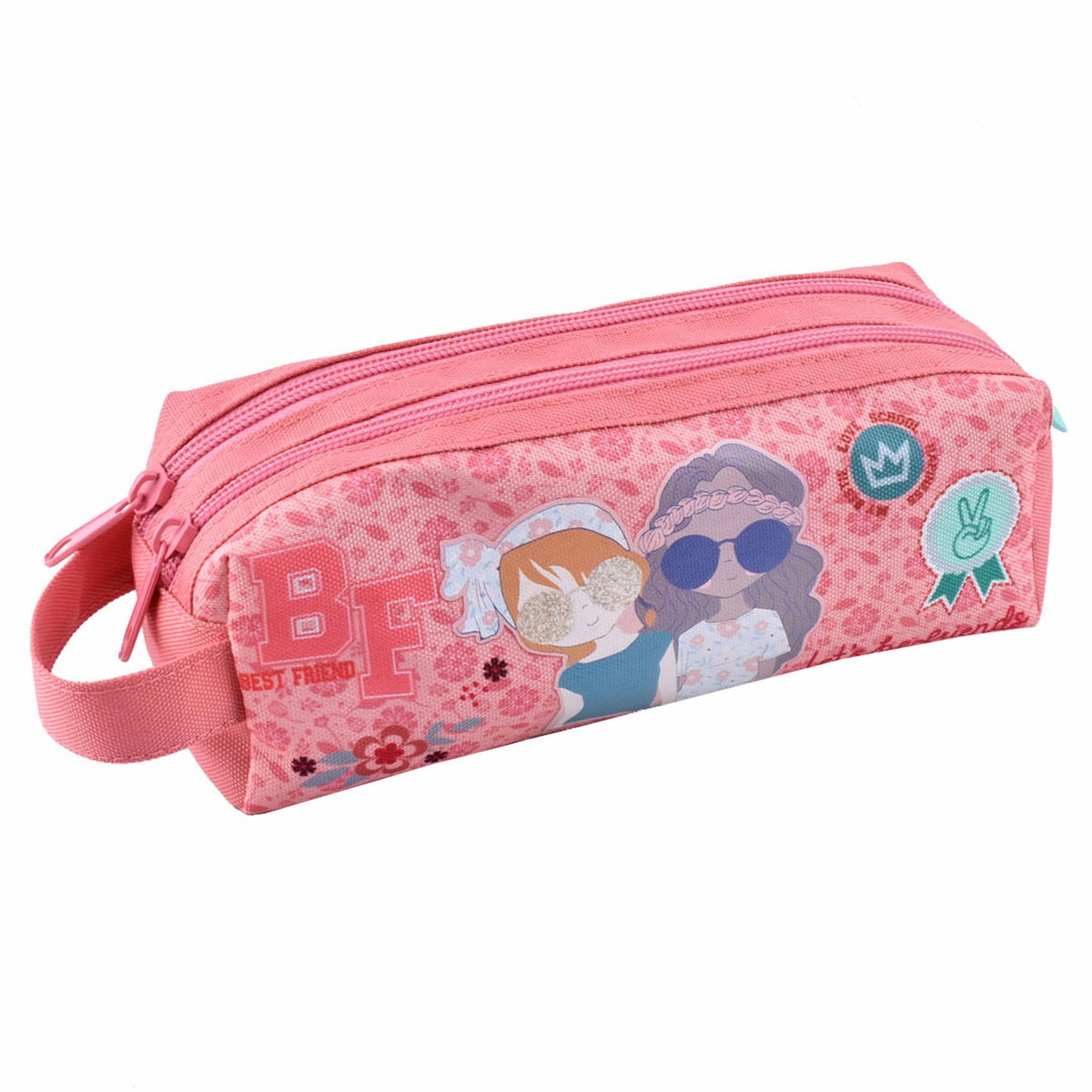 AUCHAN Trousse 2 compartiments rose MY BESTIE