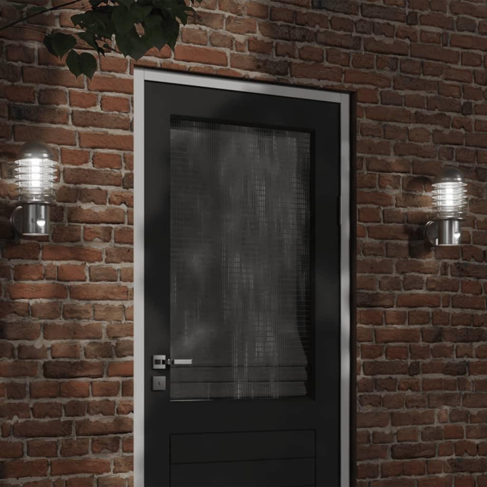 VIDAXL Applique murale d'exterieur et capteur argente acier inoxydable