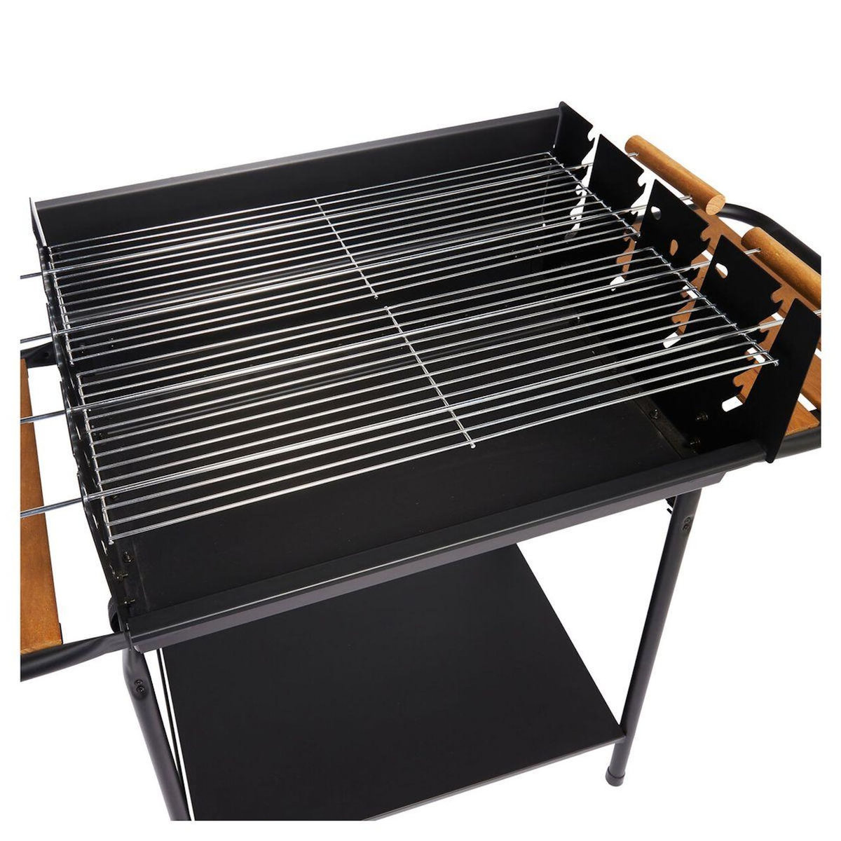 GARDENSTAR Barbecue charbon avec roues - Acier - 125x56x93.5cm