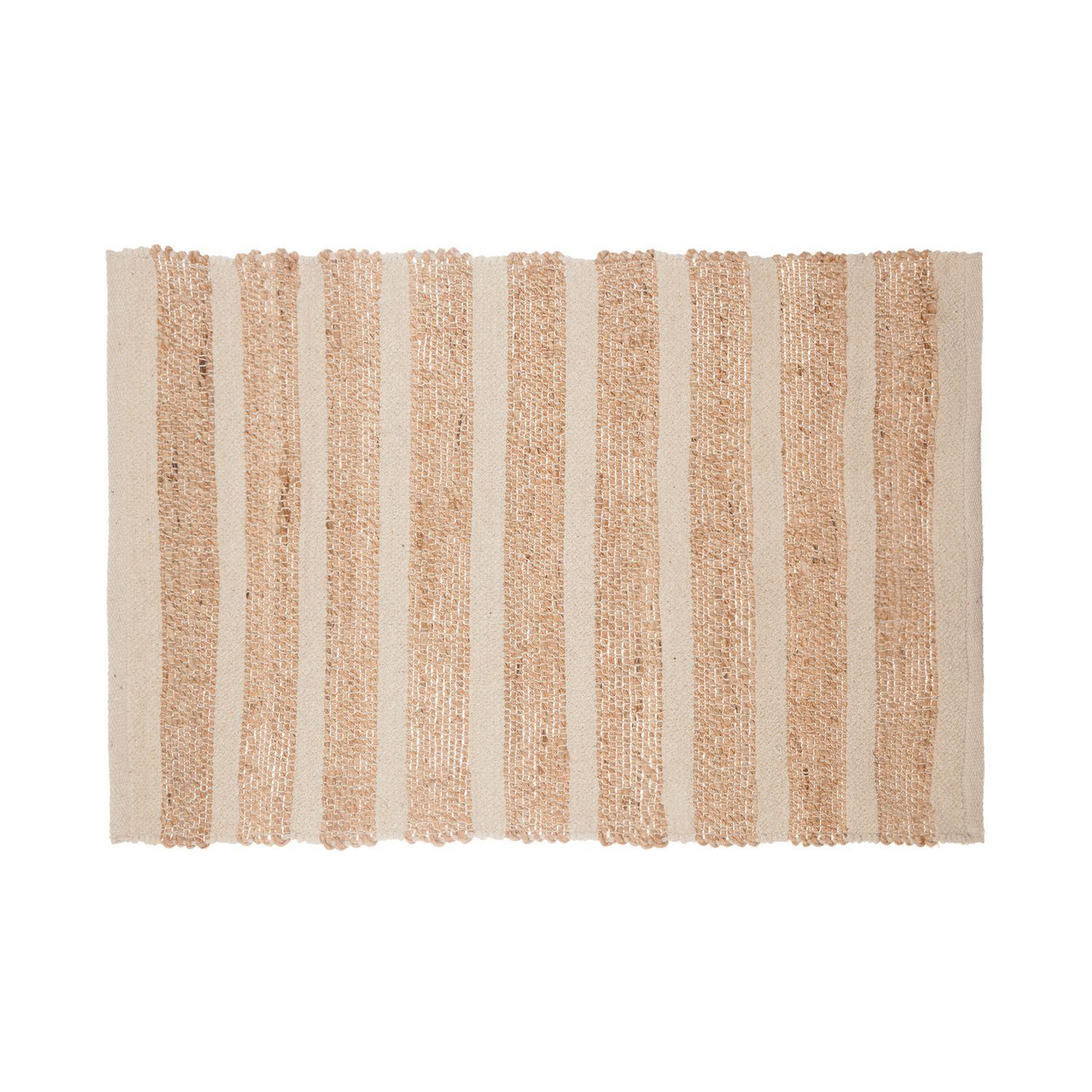 ATMOSPHERA Tapis en jute naturel rayures box